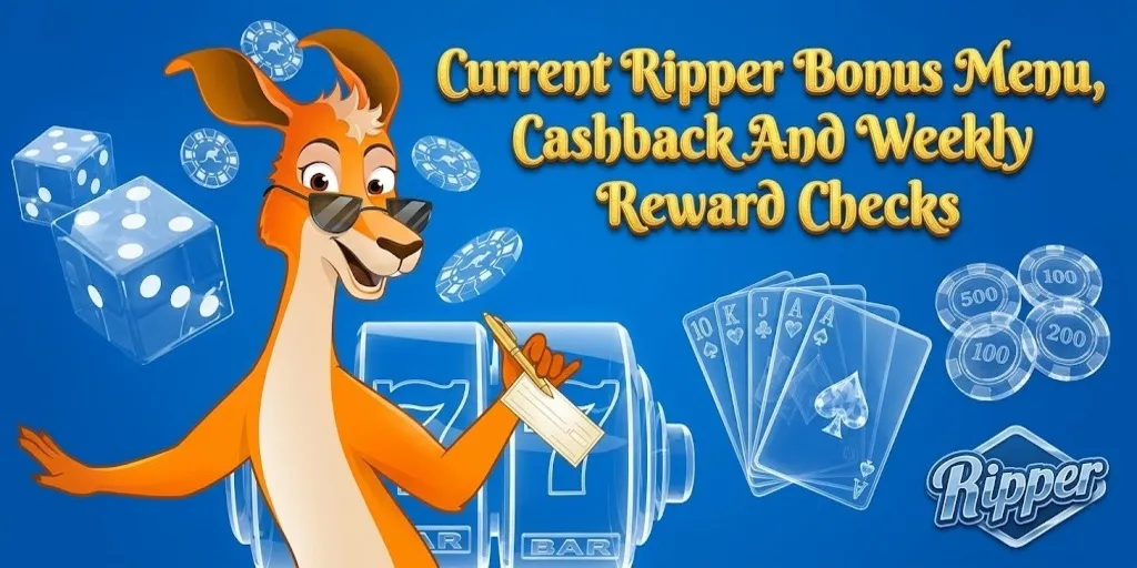 Current Ripper Bonus Menu, Cashback And Weekly Reward Checks