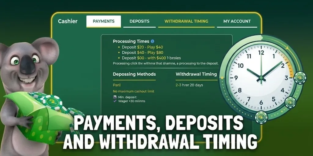 Payments, Deposits And Withdrawal Timing