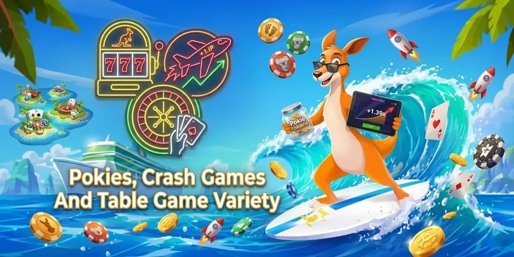 Pokies, Crash Games And Table Game Variety